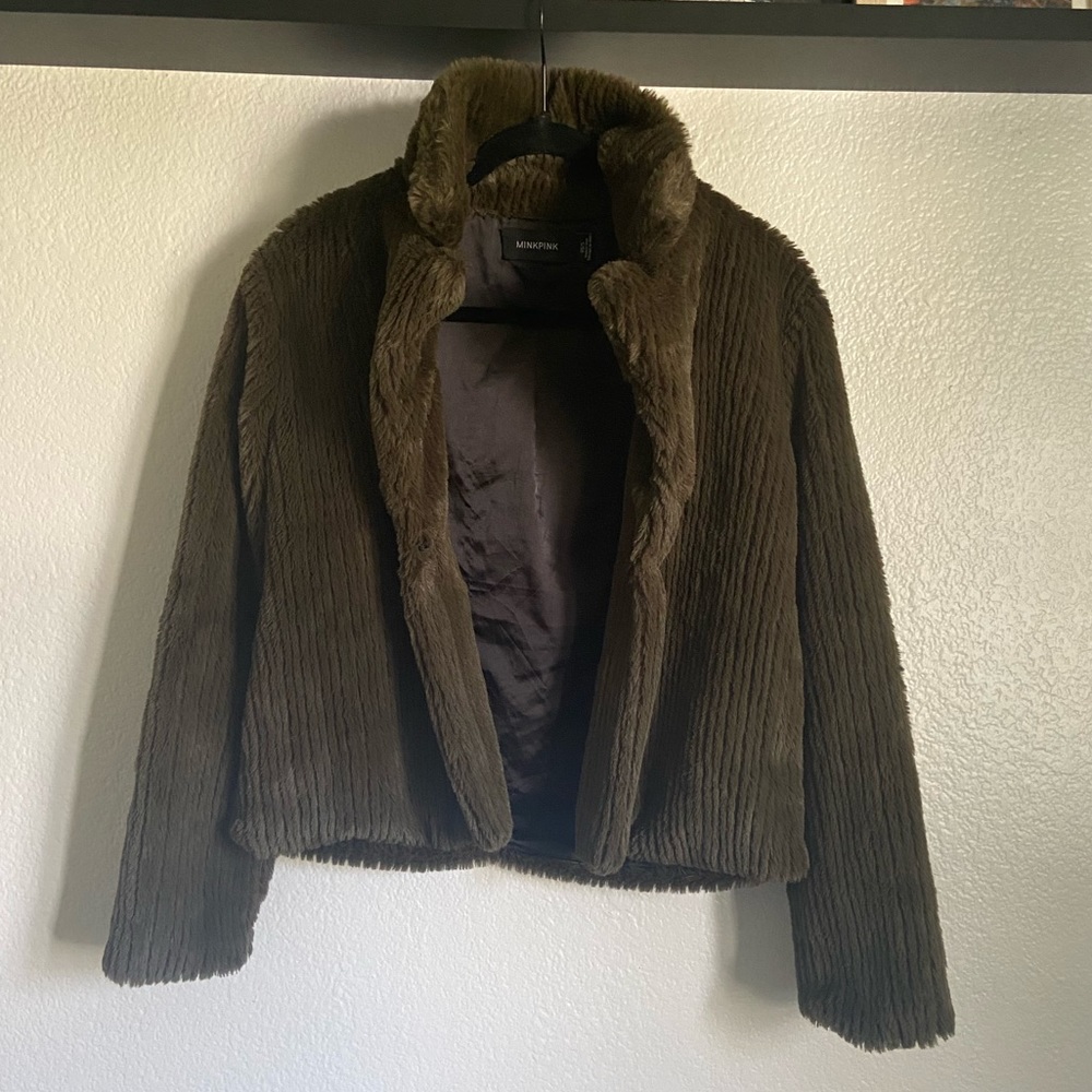 MINKPINK Olive Faux fur jacket